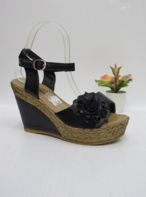 Sandały damskie na koturnie (36-41) S9001 BLACK