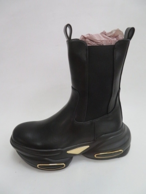 Botki damskie jesienne na płaskim (36-41) 15851 BLACK