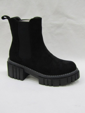 Botki damskie ocieplane na obcasie (36-41) C801 BLACK