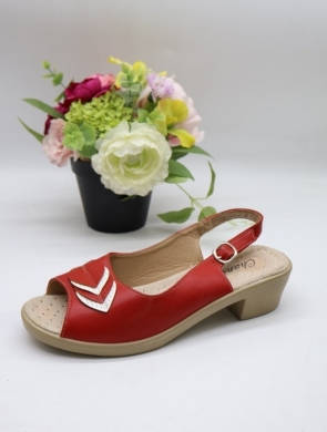 Sandały damskie na obcasie (36-42) B305-4 RED/WH