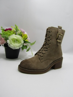 Botki damskie ocieplane na obcasie (36-41) ANOM-3 KHAKI