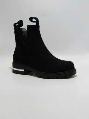 Botki damskie ocieplane na płaskim (36-41) H2413A BLACK