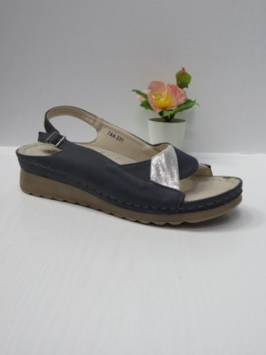 Sandały damskie na koturnie (36-41) 7AA231 NAVY/SILVER