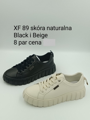 Trampki damskie na płaskim (36-41) XF89 BEIGE