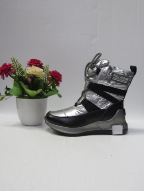 Śniegowce dziewczęce (32-37) A304 BLACK/SILVER