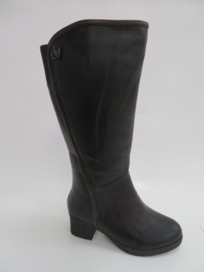 Kozaki damskie ocieplane na obcasie (36-41) G3444 BLACK