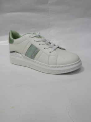 Buty sportowe damskie na płaskim (36-41) AB1040 WHITE/GREEN