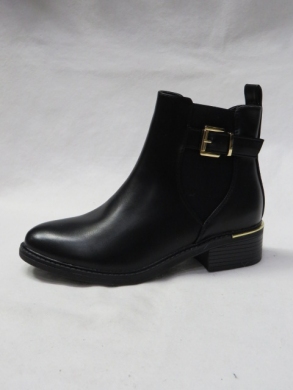 Botki damskie ocieplane na płaskim (36-41) W-75 BLACK