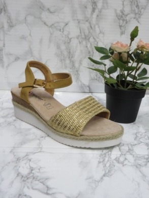 Sandały damskie na koturnie (36-41) JH287 GOLD