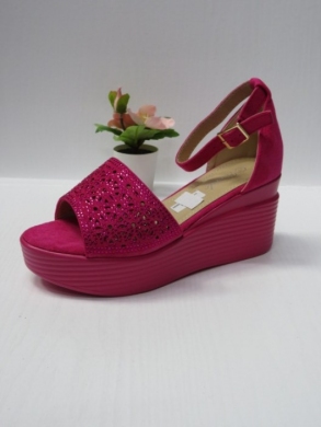 Sandały damskie na koturnie (36-41) B-9054 FUCHSIA