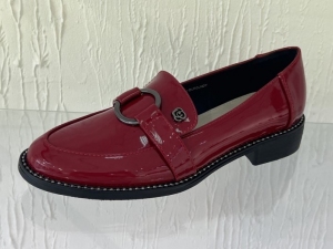 Mokasyny damskie na płaskim (36-41) GD-FL712 BURGUNDY