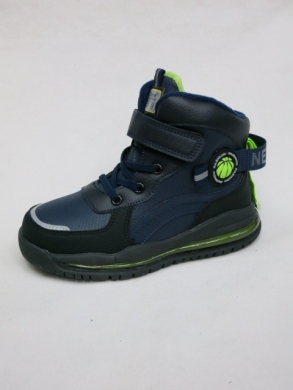 Botki chłopięce ocieplane (26-31) P805 BLUE/GREEN