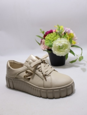Buty sportowe damskie na płaskim (36-41) 6250 BEIGE