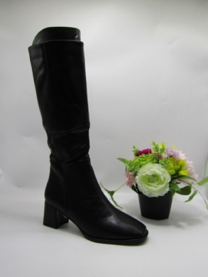 Kozaki damskie ocieplane na obcasie (36-41) L006 BLACK