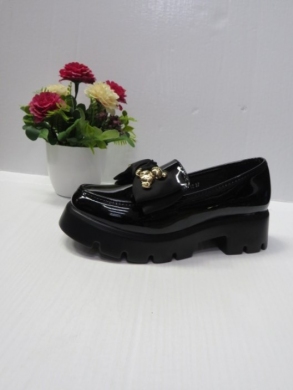 Mokasyny damskie na koturnie (36-41) 3030-12 BLACK