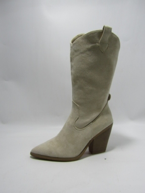 Kozaki damskie na obcasie (36-41) DE1073 BEIGE
