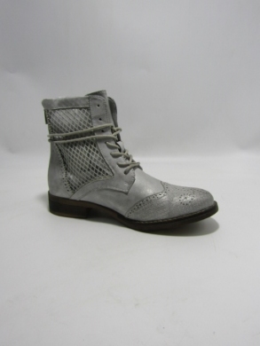 Botki damskie na płaskim (36-41) F6022 SILVER