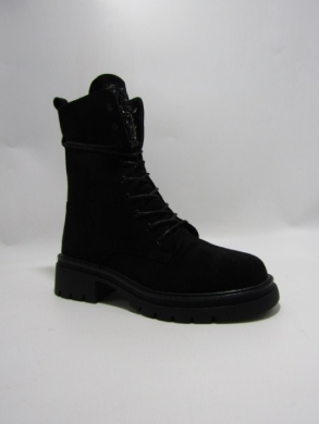 Botki damskie ocieplane na płaskim (36-41) WZ-79 BLACK