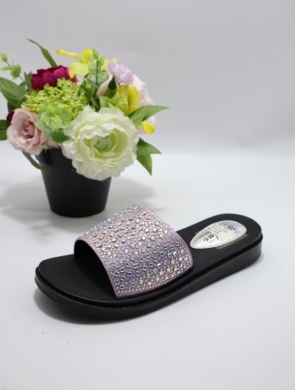 Klapki damskie na płaskim (36-41) J83-8 PINK