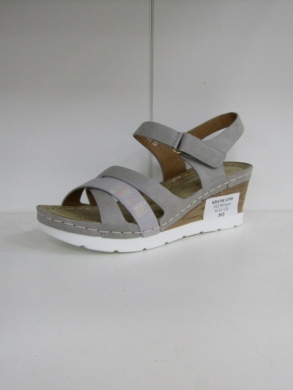 Sandały damskie na koturnie (36-41) N22-893 GREY