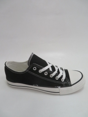 Trampki damskie na płaskim (38-42) 608A-1 BLACK