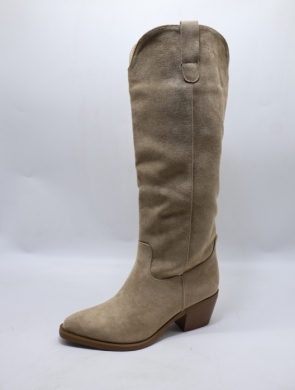 Kozaki damskie na obcasie (36-41) 2519 KHAKI