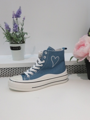 Trampki damskie na płaskim (36-41) A88-157 BLUE