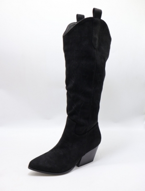 Kozaki damskie na obcasie (36-41) A9503 BLACK