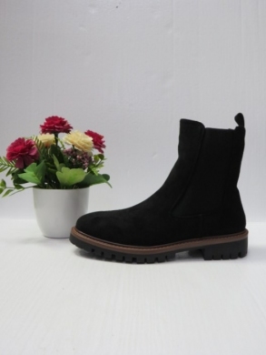 Botki damskie ocieplane na płaskim (36-41) 68208 BLACK