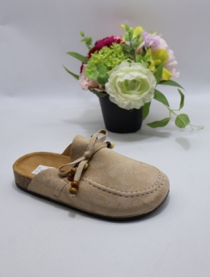 Klapki damskie na płaskim (36-41) 563 BEIGE
