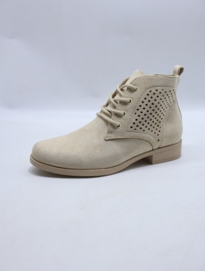 Botki damskie na płaskim (36-41) 3201 BEIGE