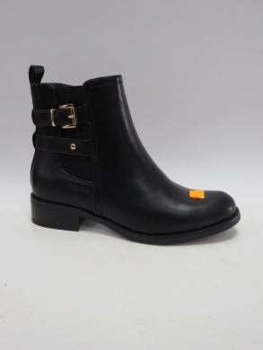 Botki damskie ocieplane na płaskim (36-41) W-83 BLACK
