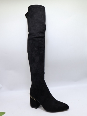 Kozaki damskie na obcasie (36-41) K502 BLACK