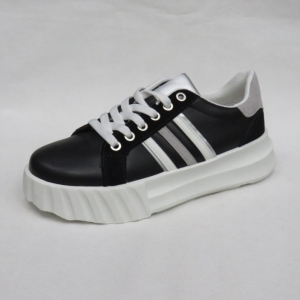 Buty sportowe damskie na płaskim (36-41) B2220 BLACK