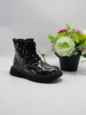 Botki dziewczęce ocieplane (31-36) A8948 BLACK