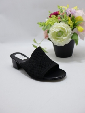 Klapki damskie na obcasie (36-41) HK1307 BLACK