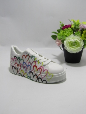 Buty sportowe damskie na płaskim (36-41) BO-130 WHITE