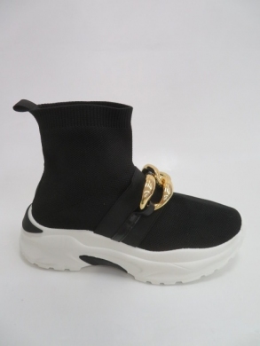 Sneakersy damskie wysokie (36-41) BO802 BLACK