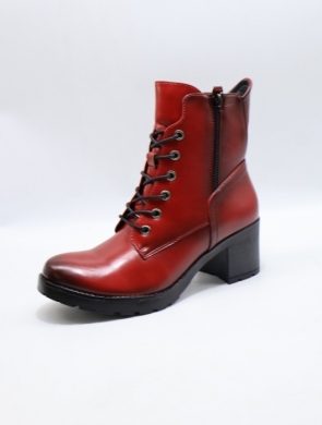Botki damskie ocieplane na obcasie (36-41) YCC-148 RED