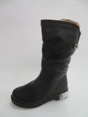 Kozaki damskie ocieplane na płaskim (36-41) Z1-2 BLACK