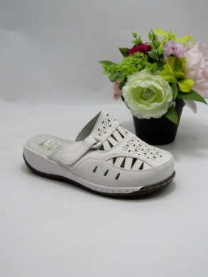 Klapki damskie na płaskim (39-42) 1018A WHITE