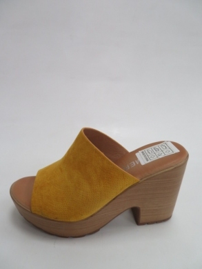 Klapki damskie na obcasie (36-41) EX-13 YELLOW