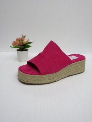 Klapki damskie na koturnie (36-41) 5937 FUXIA
