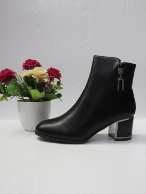 Botki damskie ocieplane na obcasie (36-41) 2113-1 BLACK