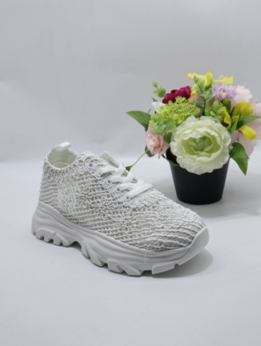 Buty sportowe damskie na płaskim (36-41) 8833 WHITE
