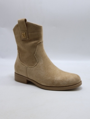 Botki damskie ocieplane na płaskim (36-41) SA7031-11 KHAKI