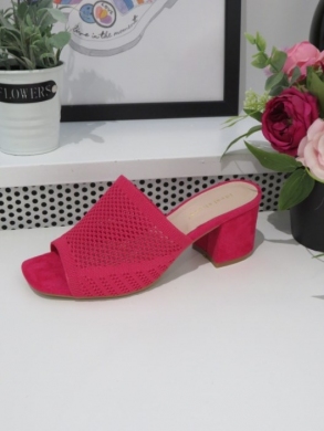 Klapki damskie na obcasie (36-41) 8700 FUCHSIA