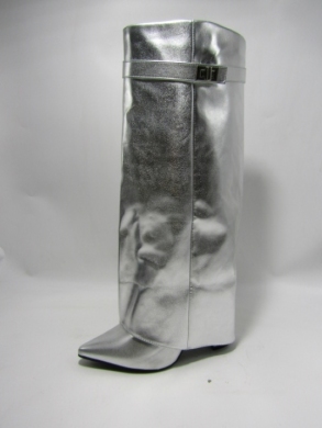 Kozaki damskie na obcasie (36-41) 8623A SILVER