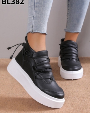 Buty sportowe damskie na płaskim (36-41) BL382 BLACK