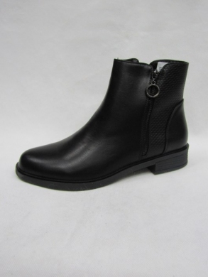 Botki damskie ocieplane na płaskim (36-41) MR-13 BLACK